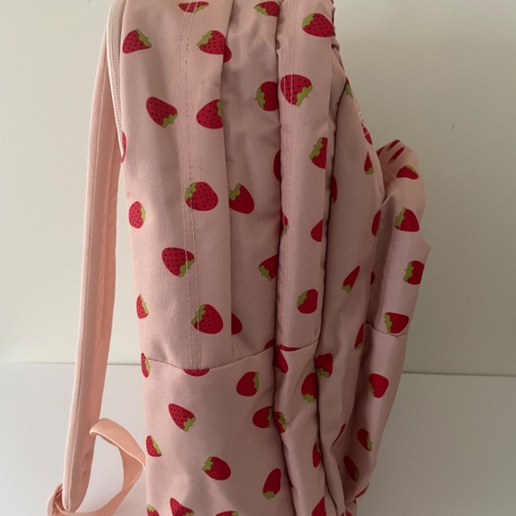 JanSport - Pink Strawberry Shower Backpack - Picture 6 of 10